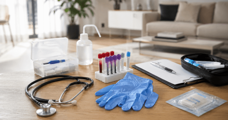Material veterinario preparado para realizar anal&iacute;ticas a domicilio en Barcelona